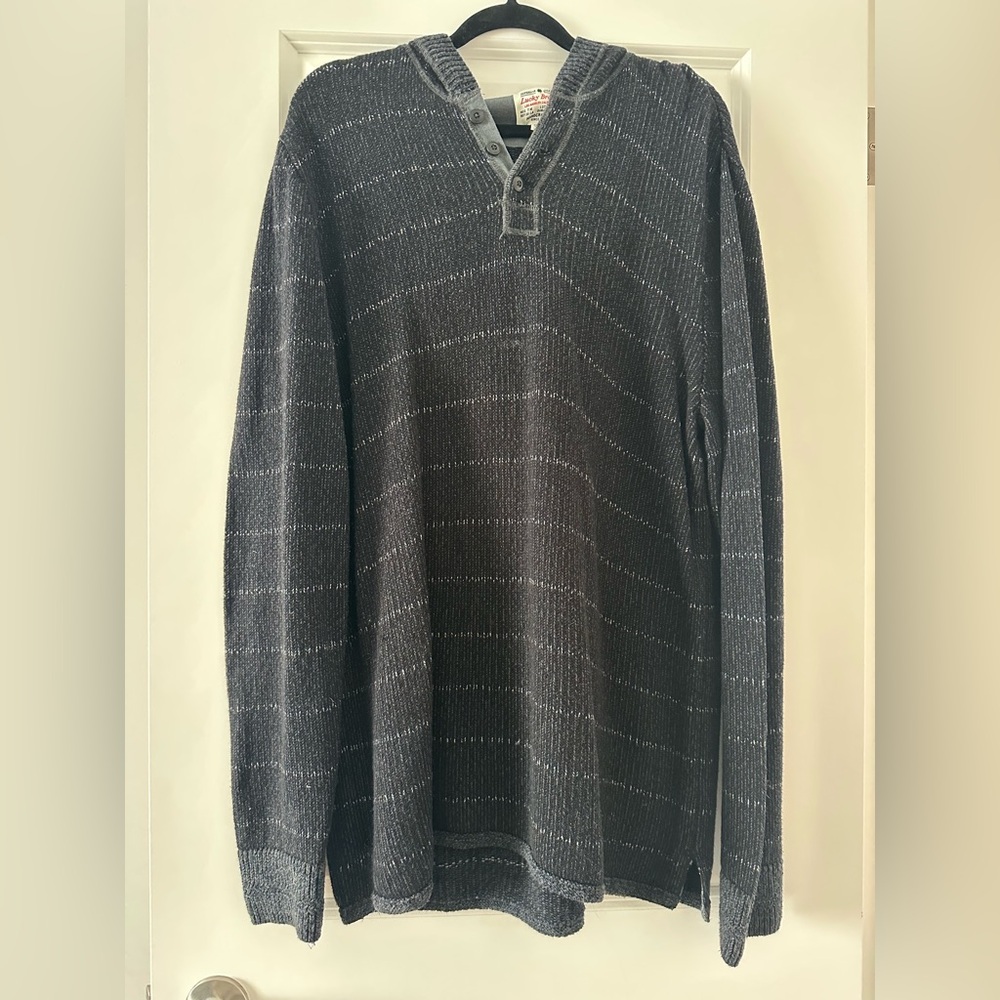 Lucky Men's Long Sleeve Sweater with Hood